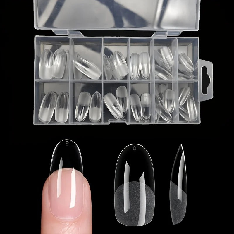 NAILPOP Pre-Made Transparent Nail Tips (120-Piece Set).