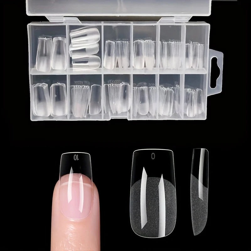NAILPOP Pre-Made Transparent Nail Tips (120-Piece Set).
