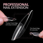 NAILPOP Pre-Made Transparent Nail Tips (120-Piece Set).
