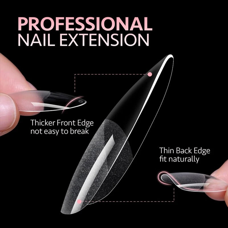 NAILPOP Pre-Made Transparent Nail Tips (120-Piece Set).