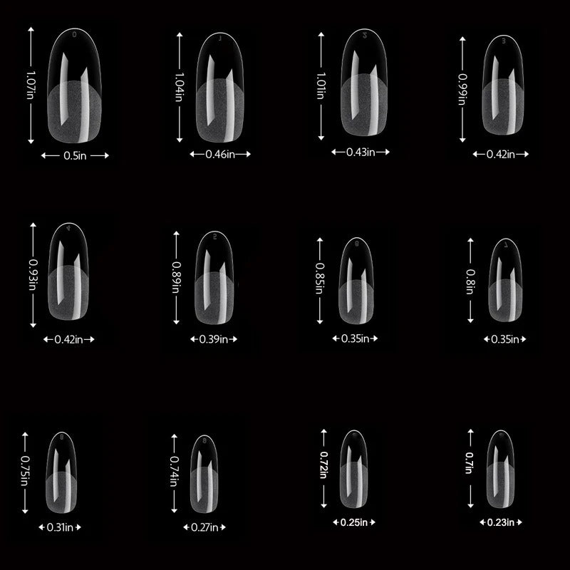 NAILPOP Pre-Made Transparent Nail Tips (120-Piece Set).