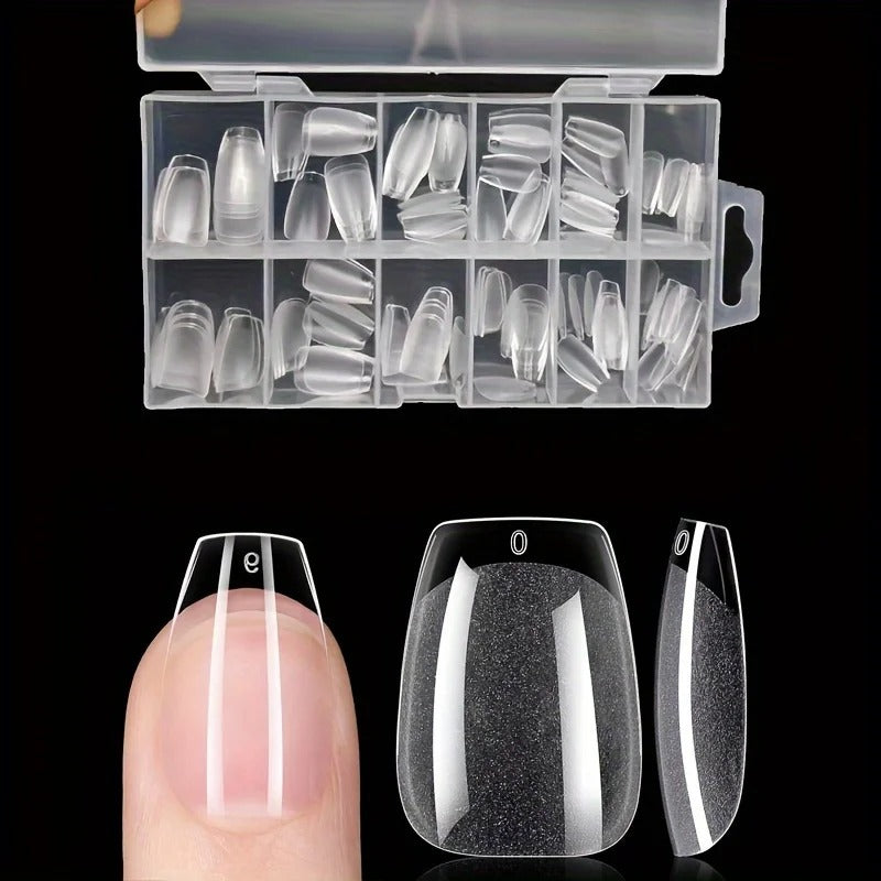 NAILPOP Pre-Made Transparent Nail Tips (120-Piece Set).