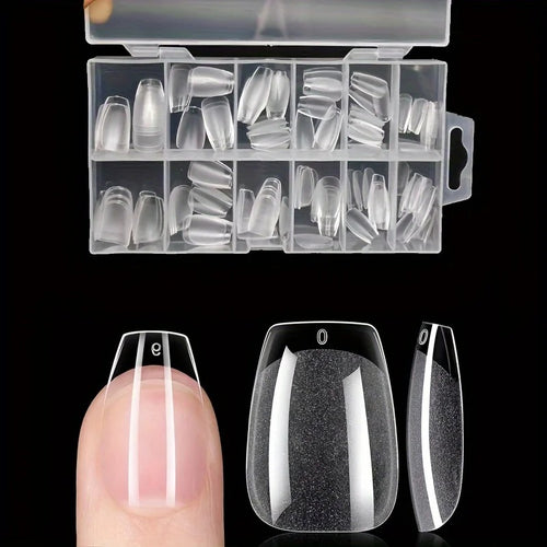 NAILPOP Pre-Made Transparent Nail Tips (120-Piece Set).